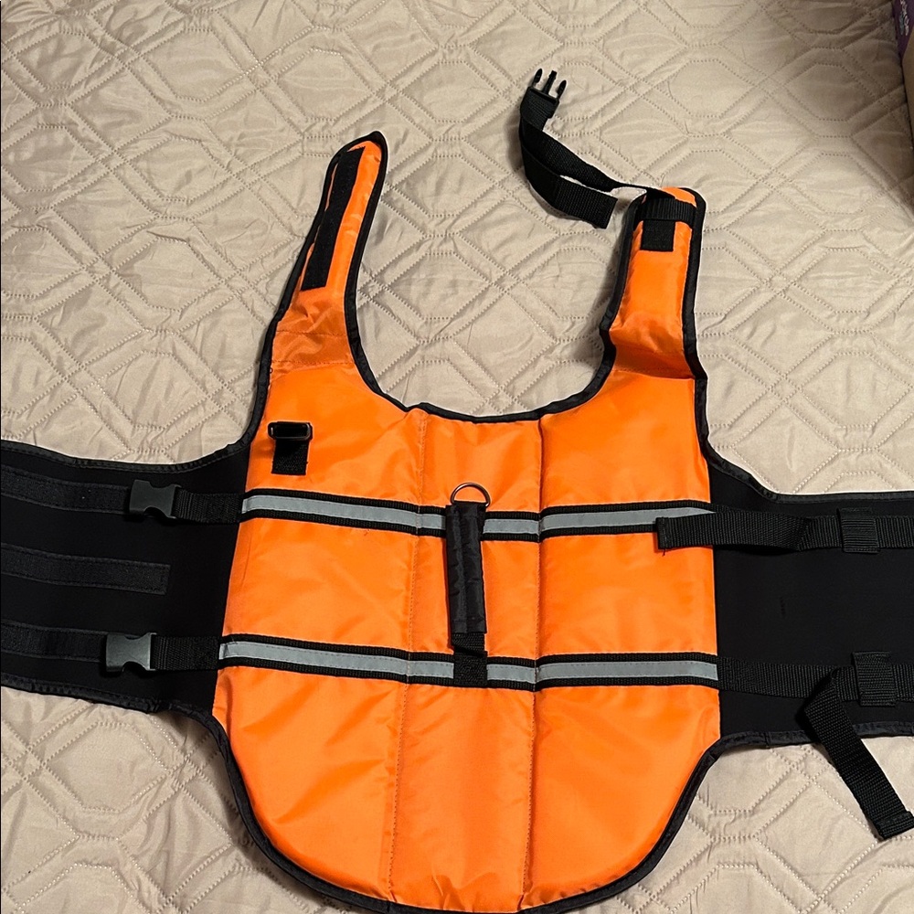 NWOT Meijer Brand Dog Flotation Vest | Orange | Size Large